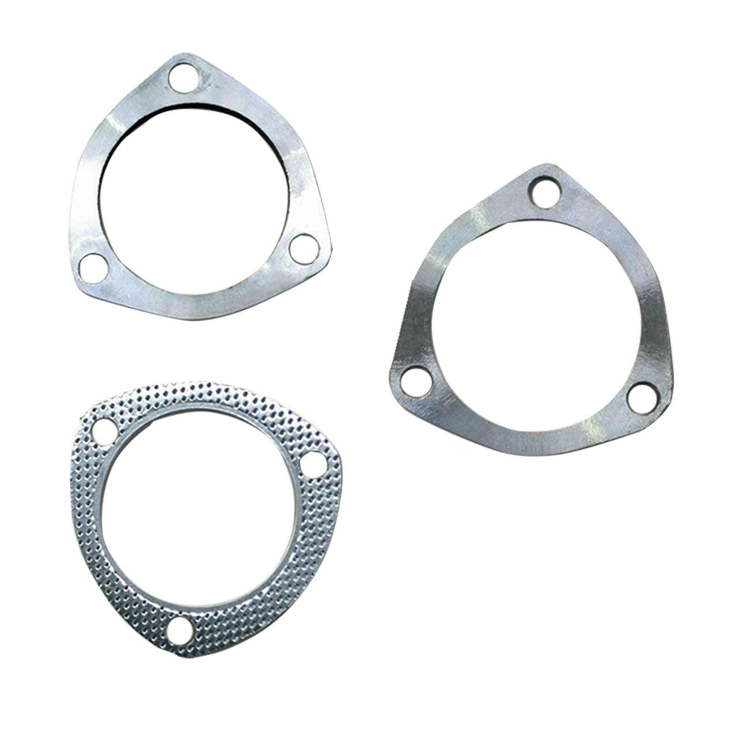 Exhaust Flange Plate Set 304 Stainless Steel 2.5in 63mm 3 Bolt Suitable For Universal Applications.