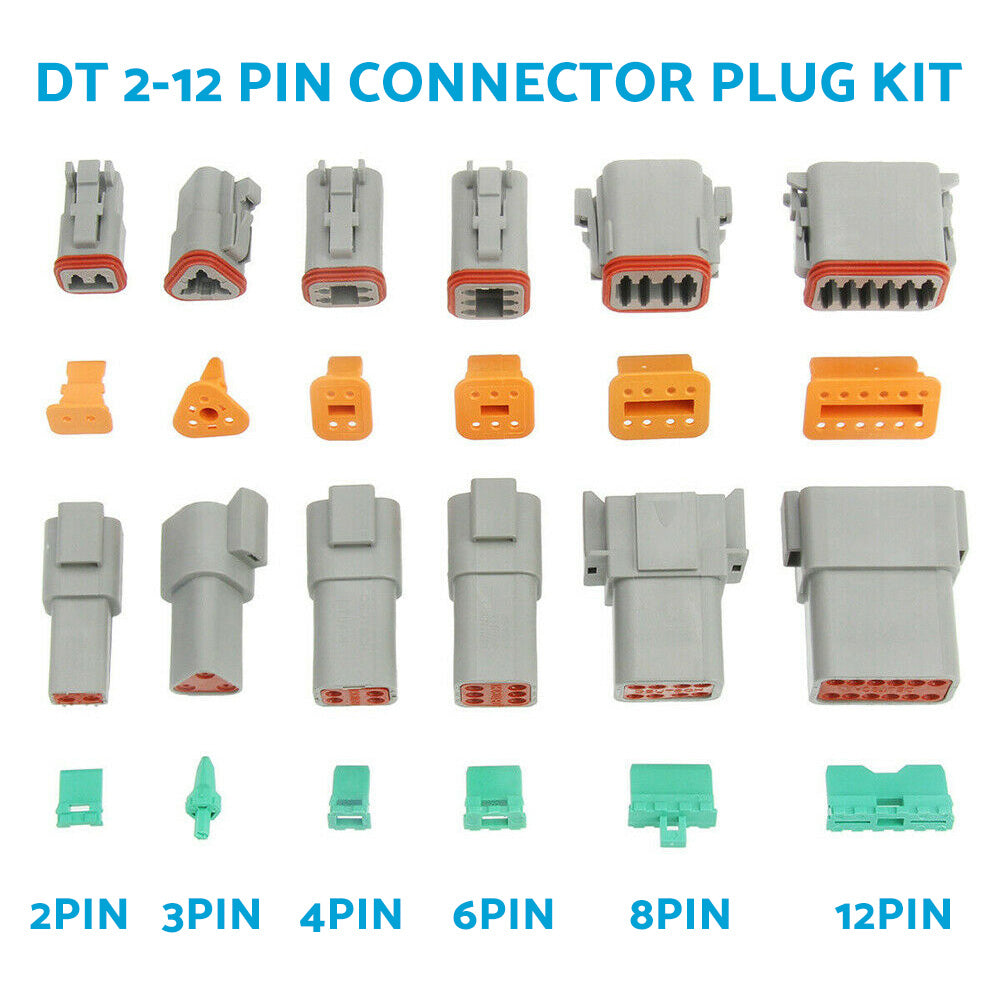 750pcs Deutsch DT Connector Kit 2 3 4 6 8 12 Pin With Stamped Contacts Male Female Suitable For Universal Automotive Use