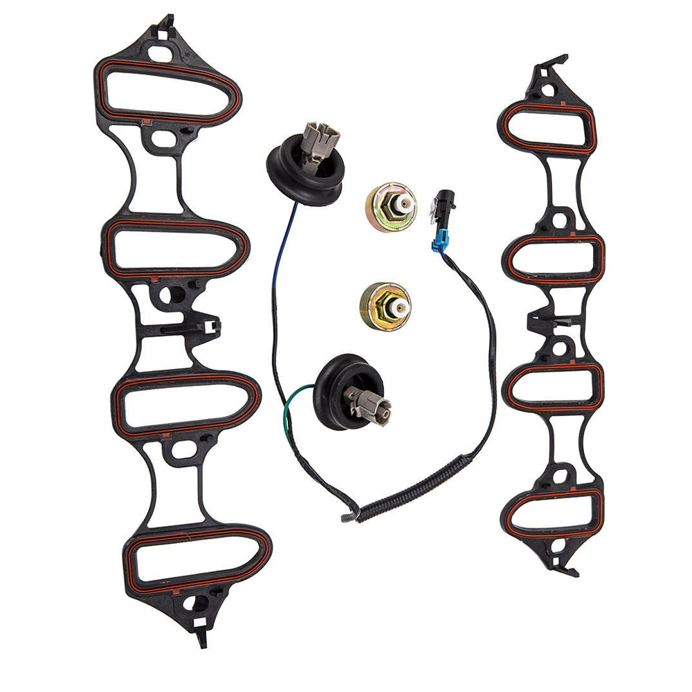 Knock Sensor Harness & Intake Manifold Gasket Kit Suitable for GM 4.8L 5.3L 6.0L.
