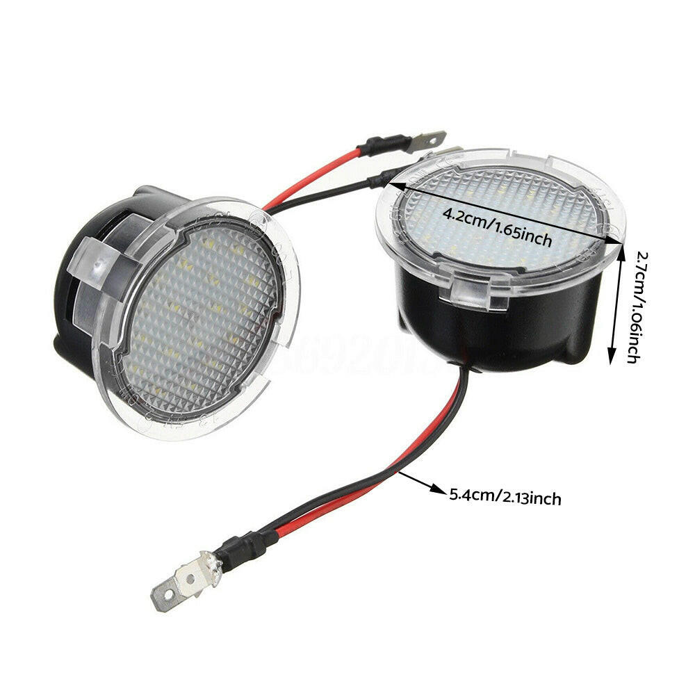 2X Under Mirror 6000K LED Light Puddle Lamps Suitable for Ford Ranger PX2 PX3.