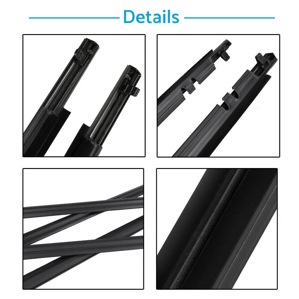 4x Window Glass Seals Weather Strip Suitable For Toyota Corolla Sedan 2009-2012.