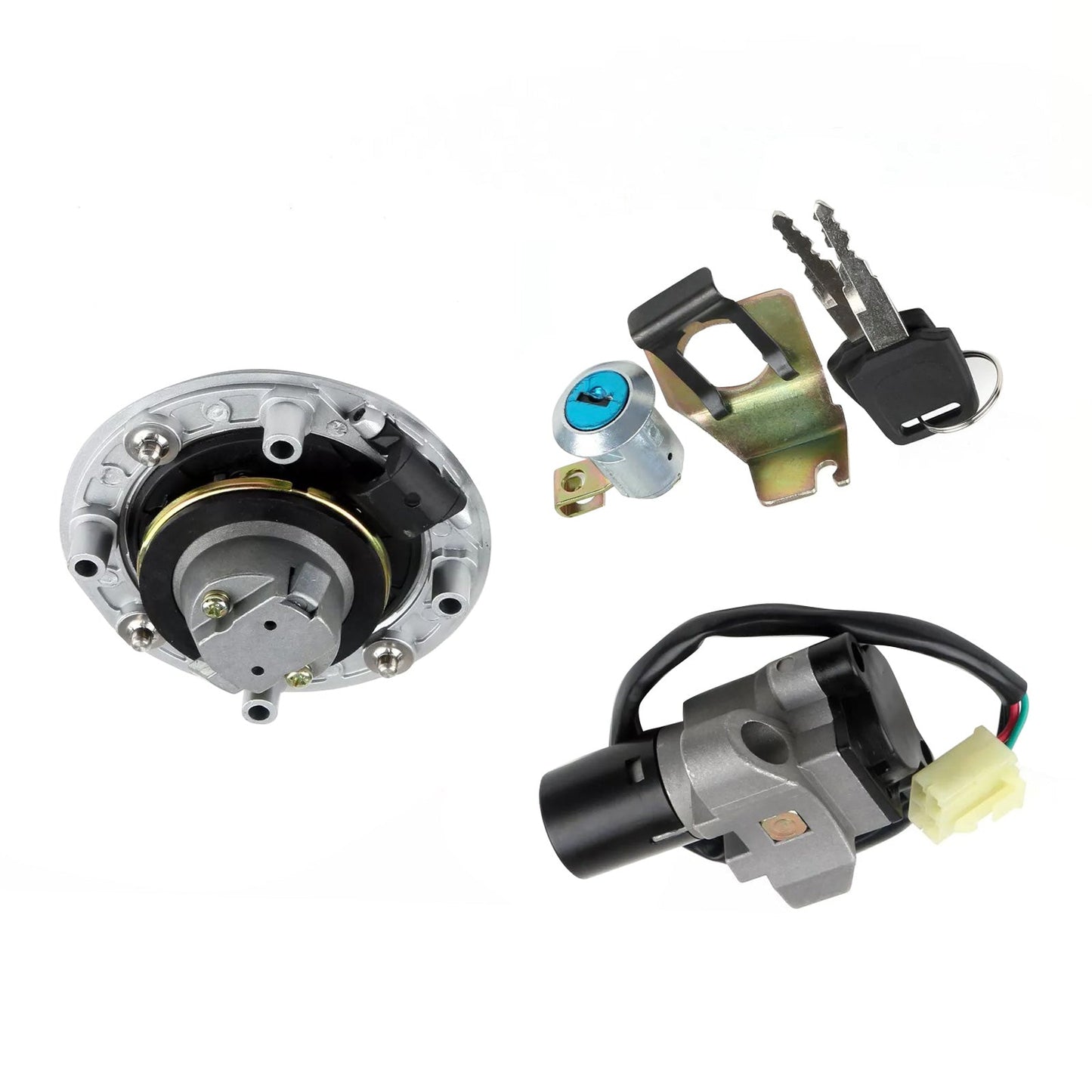 Ignition Switch, Fuel & Gas Cap Lock Key Set Suitable For Suzuki GS500 2001-2012