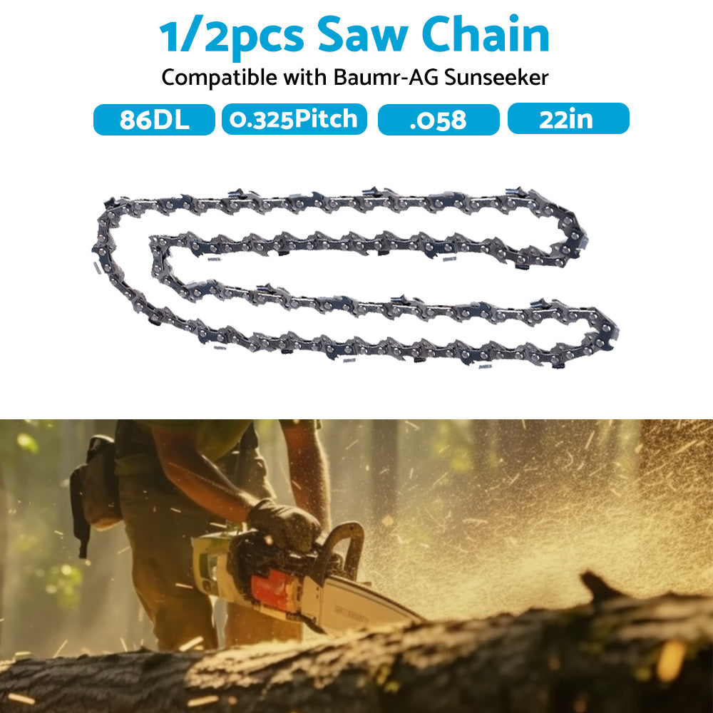 22 Chainsaw Chain 22inch 0. 325 . 058 86DL Suitable for Baumr-AG Sunseeker.
