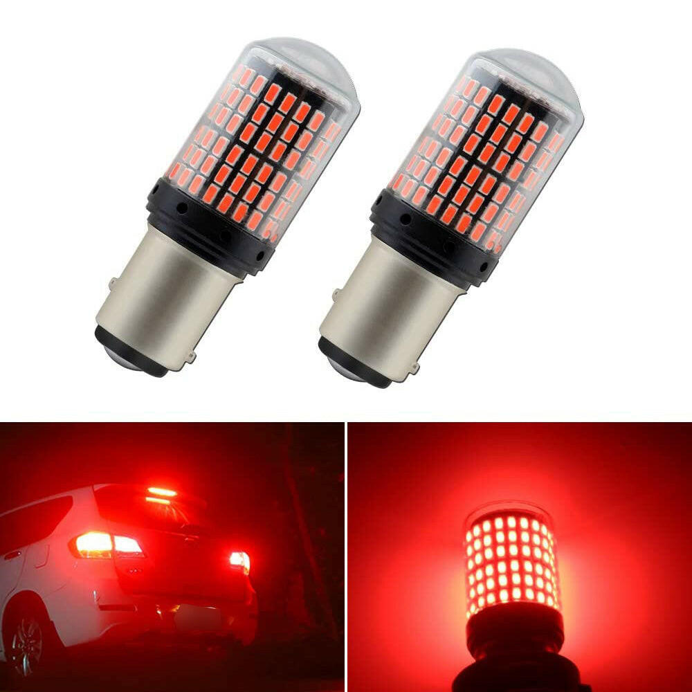 2x P21/5W BAY15D 1157 144 Red LED Canbus Stop Tail Brake Light Bulbs No Error.