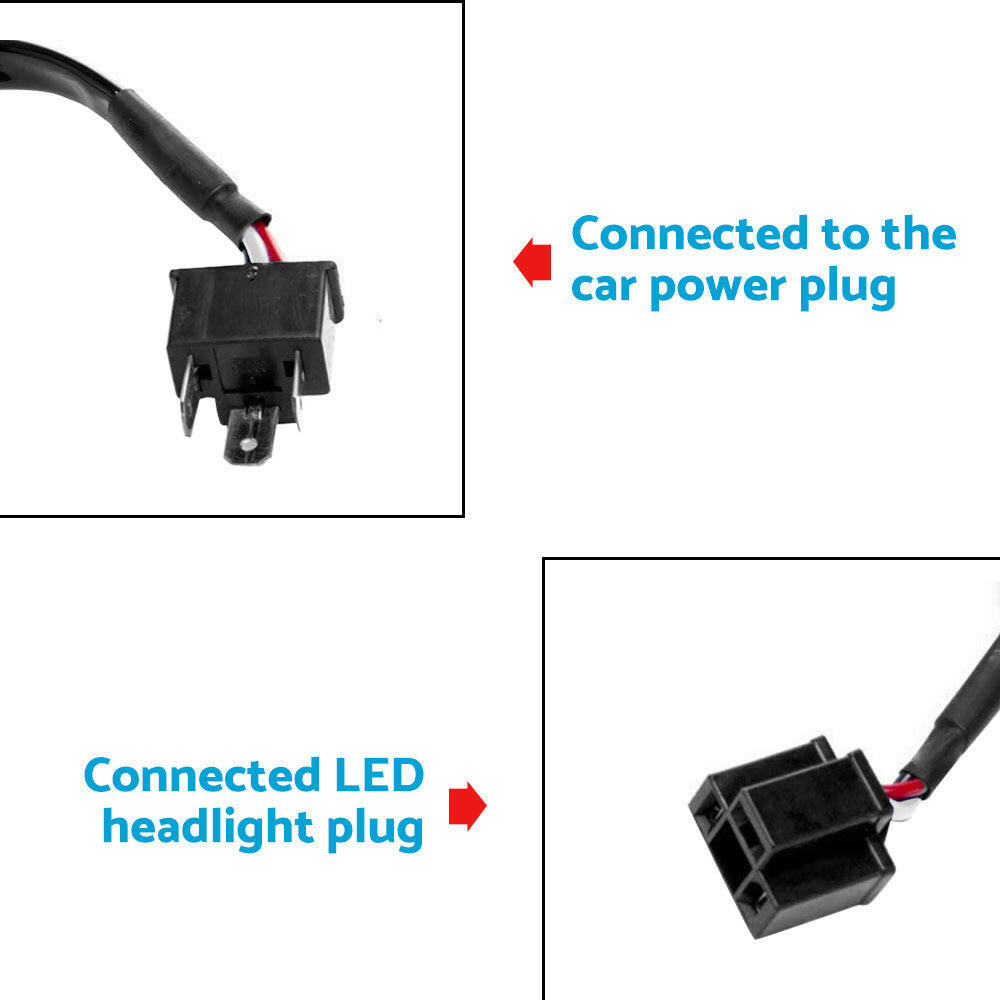 2x H4 LED Headlight Canbus Error Free Anti-Flicker Resistor Canceller Decoder ST.