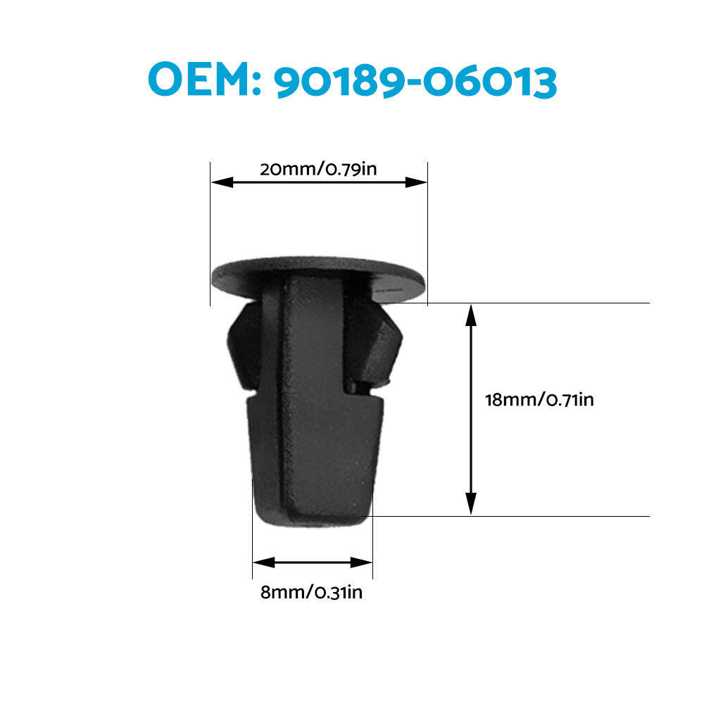 100PCS Panel Clip Lock Nut Splash Guard Push Rivet Suitable For Toyota Lexus.