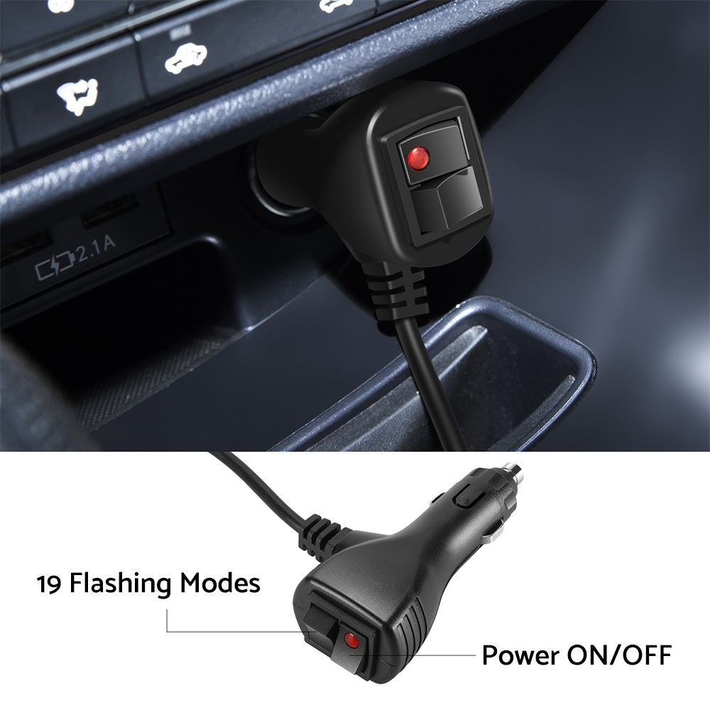 Amber Bar LED Flashing Beacon Strobe Warning Light Car Truck For Windshield Dash.