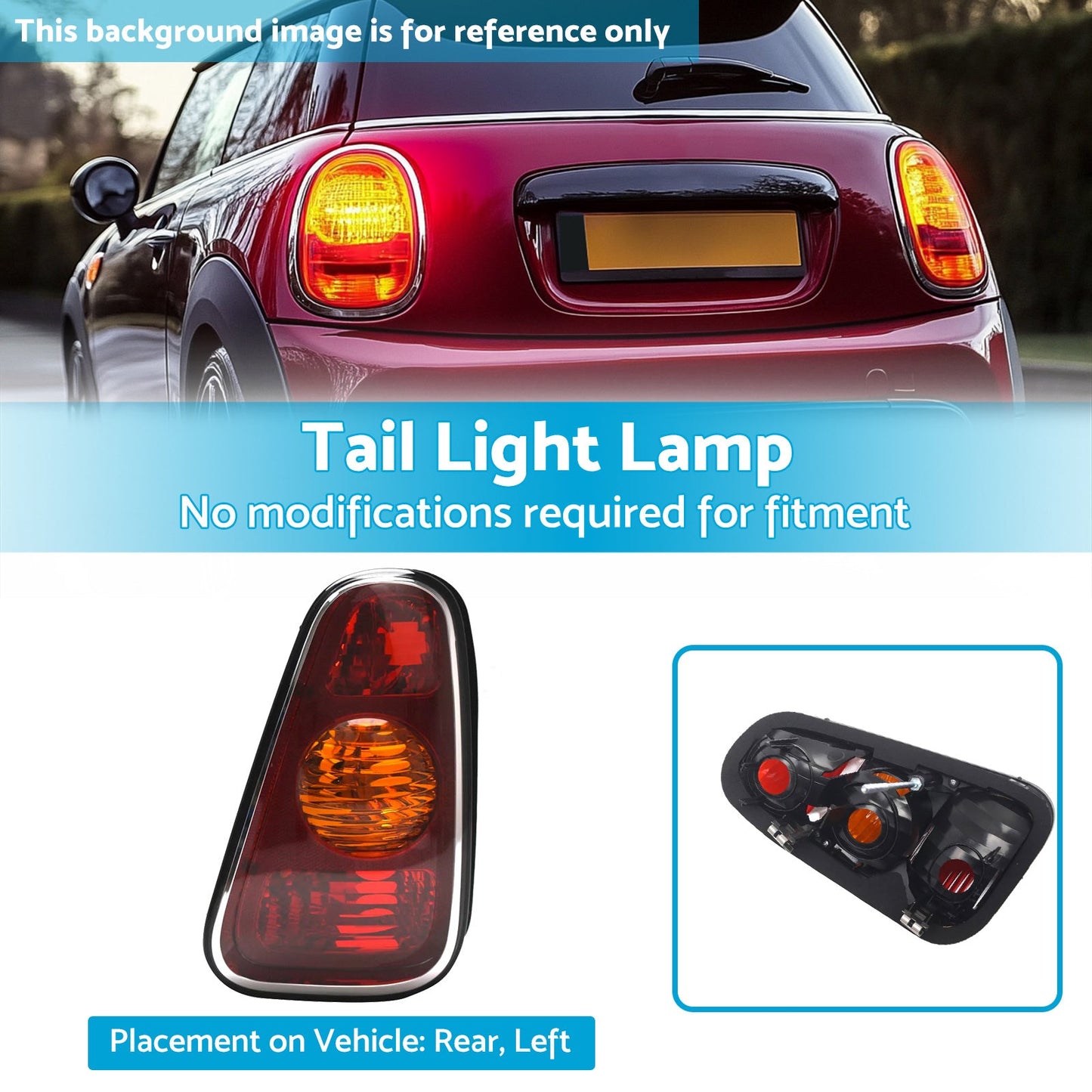 Right Hand Tail Light Lamp Suitable For Mini Cooper R50 Hatchback 2001-2004