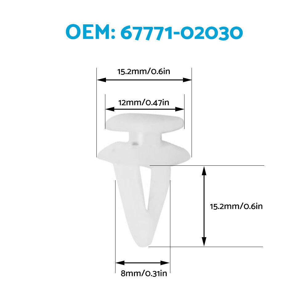 100PCS Panel Clip Lock Nut Splash Guard Push Rivet Suitable For Toyota Lexus.