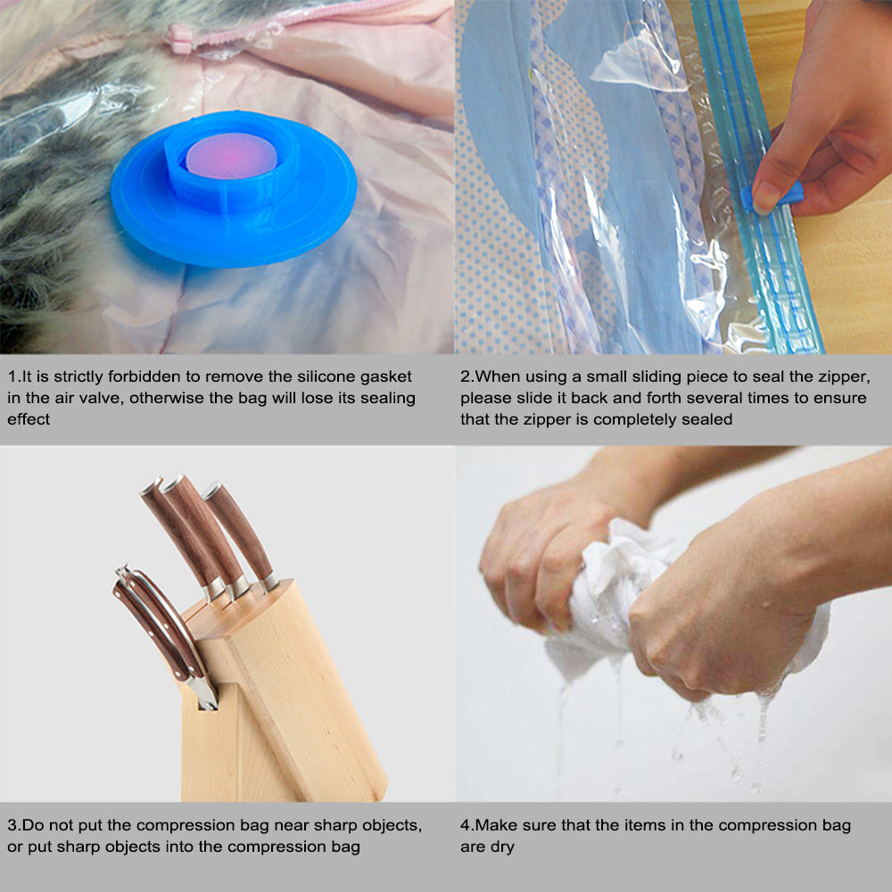 Vacuum Storage Bags Suitable For Clothes, Quilts, Pillows & Cushions Storage.