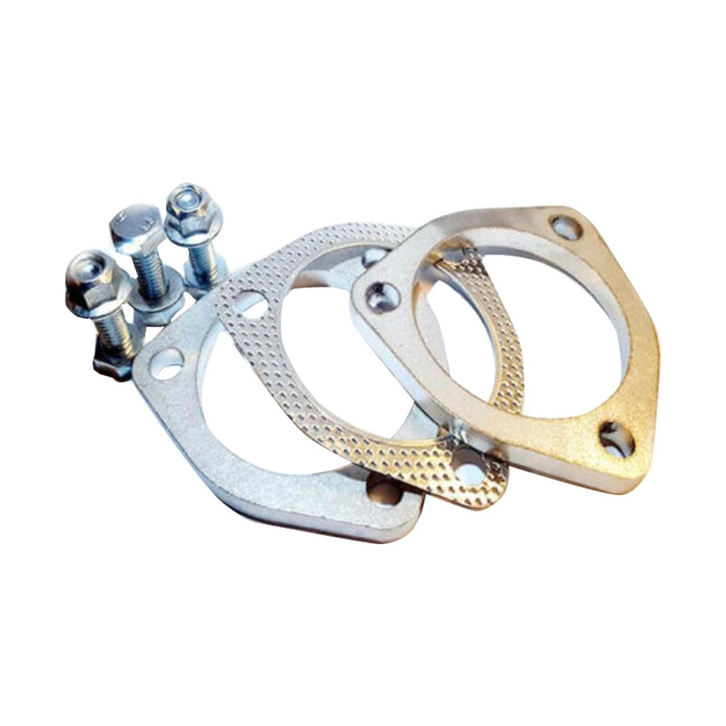 Universal Exhaust Flange Plate Set Stainless Steel 76mm 3" 111mm 9mm.