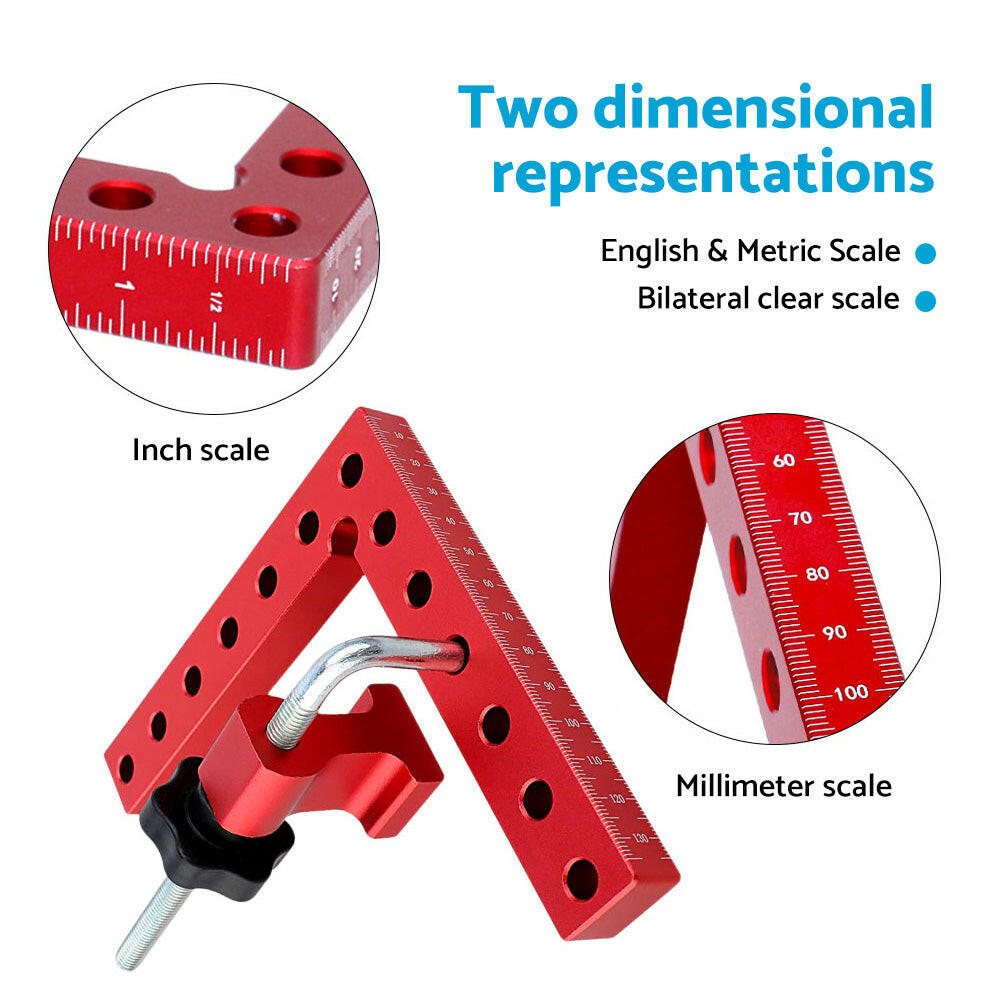 90 Degree Positioning Squares Right Angle Clamp Set Suitable For Woodworking Carpenter Clamping.