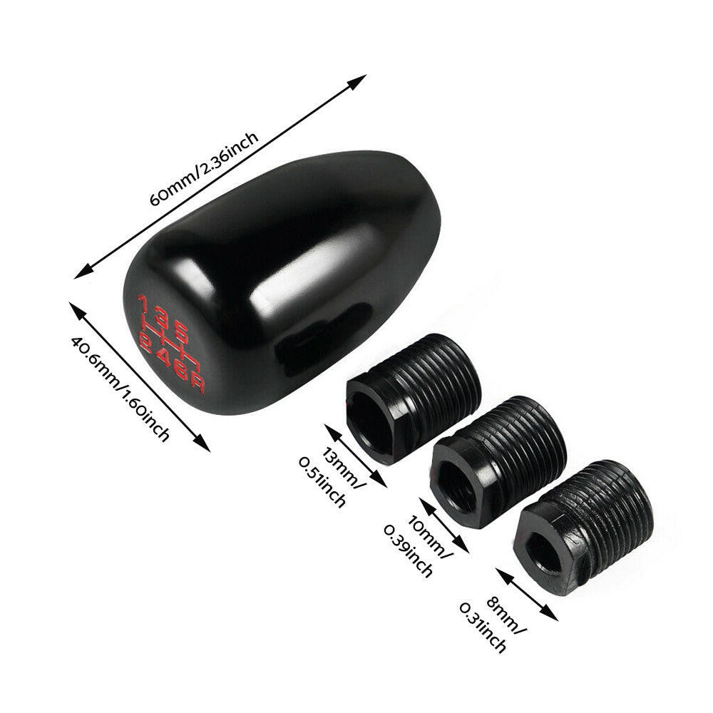 6-Speed Manual Gear Shift Knob Black Suitable For Nissan Navara D40 2004-2015.