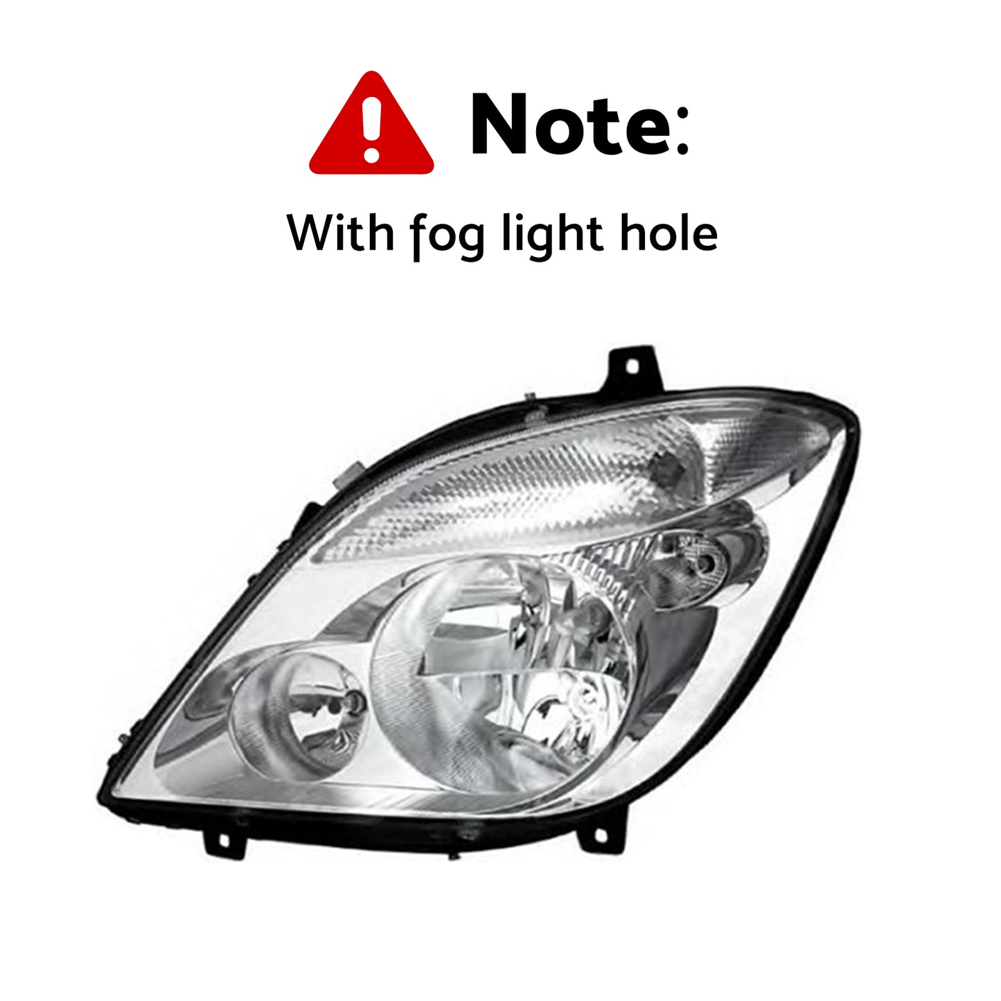 LH+RH Headlights 10-Pin w/ Fog Suitable for Mercedes-Benz Sprinter 2006–2013.