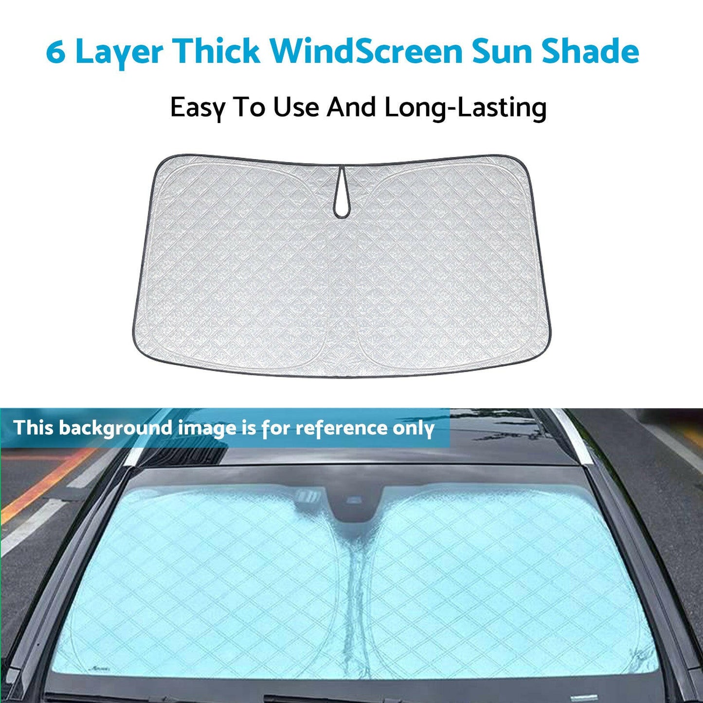 WindScreen Sun Shade Suitable For Ford Everest UA UB 2020-2024 6 Layer Thick.