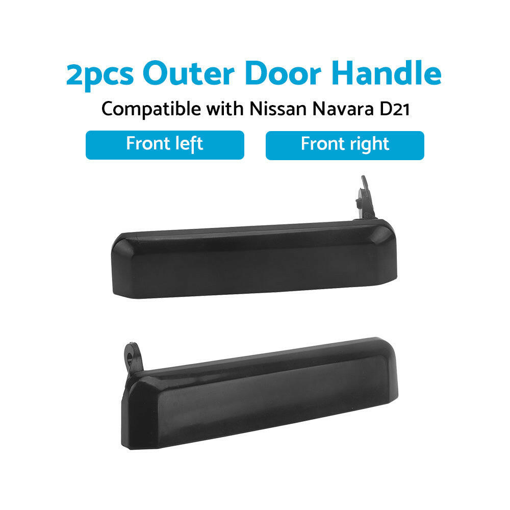 Left Right Pair Front Outer Door Handle Suitable For Nissan Navara D21 1986-1997.