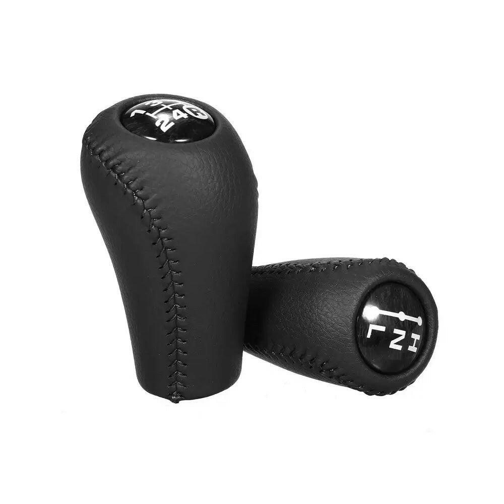Black Leather Manual Gear Knob Set Suitable For Toyota 4Runner Hilux Land Cruiser Prado.
