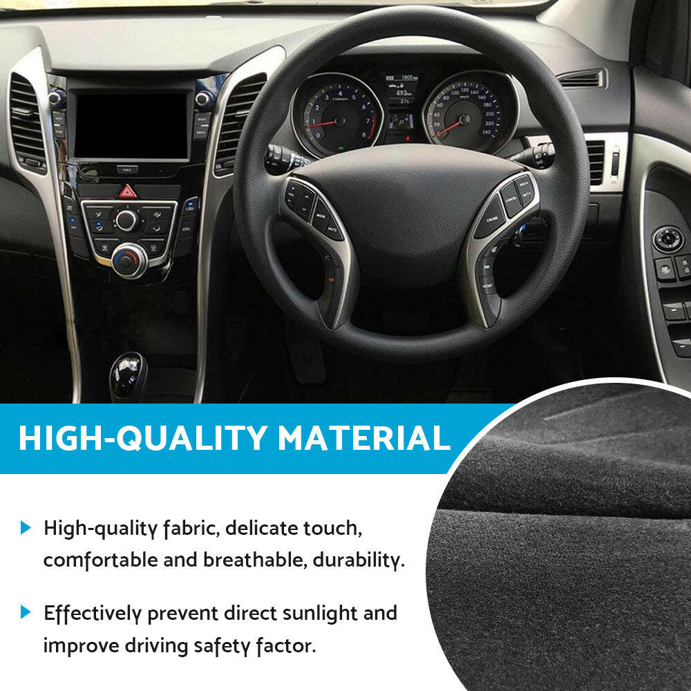 Non-Slip Dash Mat Suitable For Hyundai i30 Hatch 2012-2017 Black Dashboard Cover.