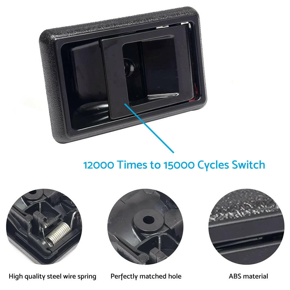 Pair Inner Door Handle Black Suitable For Toyota Landcruiser 75 78 79 Series Front / Rear.