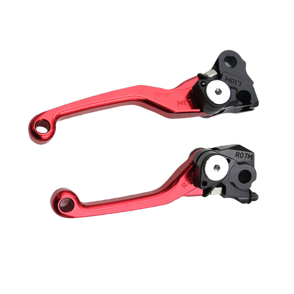 Pair Pivot Brake Clutch Lever Red Suitable For Honda CRF250R CRF450R 2007-2012.