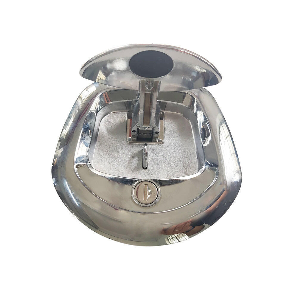 Chrome Power Operated Whale Tail T Handle 12V Folding Lock Suitable For Trailer Canopy.