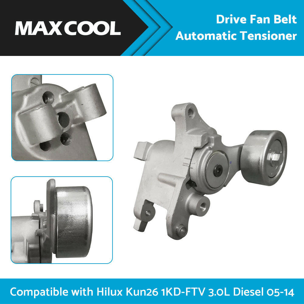 Drive Fan Belt Tensioner Suitable For Hilux KUN25 KUN26 1KD-FTV 3. 0 Diesel 05-14.