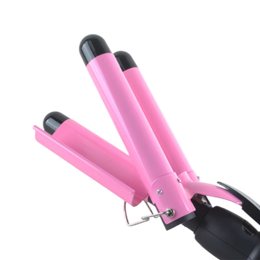 25mm Ceramic Triple Barrel Hair Curler Curling Iron Wave Wand Salon Styler.