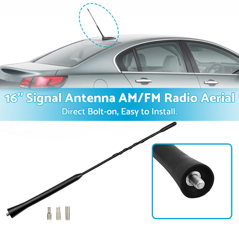 16'' Signal Antenna AM/FM Radio Aerial Black Suitable For Nissan Navara 2005 Onwards