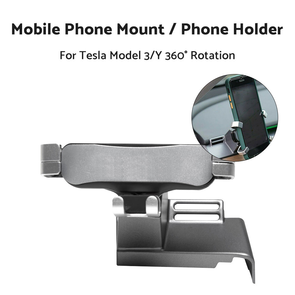 360 Rotating GPS Navigation Cell Phone Holder Stand Suitable for Tesla Model 3