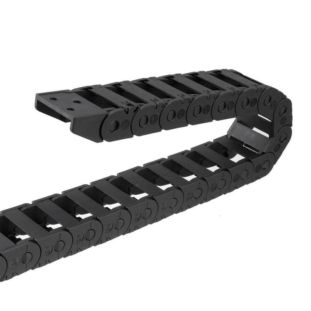 Drag Chain Cable Carrier Open Type with End Connectors 10mmX20mm 1Meter Plastic.