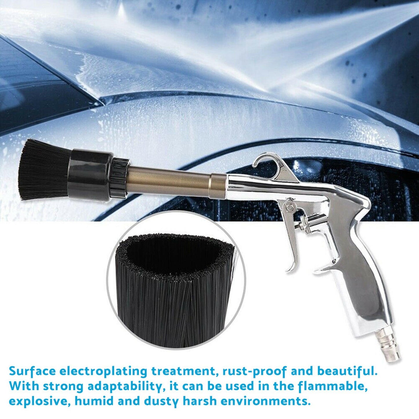Car Cleaning Gun Aluminum Alloy Ergonomic Handle Rust-Proof Durable 0.8 MPa.