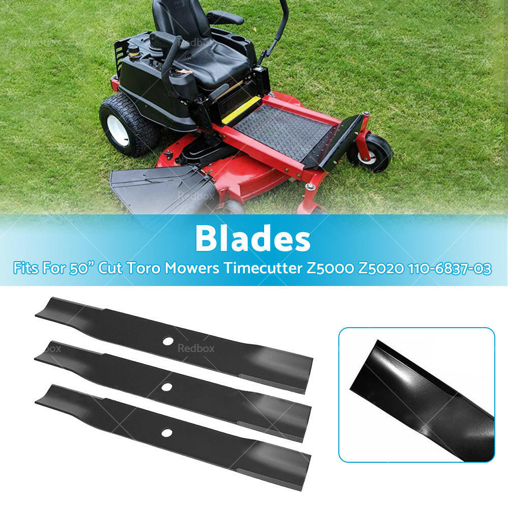 3x Blades For 50in Cut Toro Mowers Timecutter Z5000 Z5020 110-6837-03.