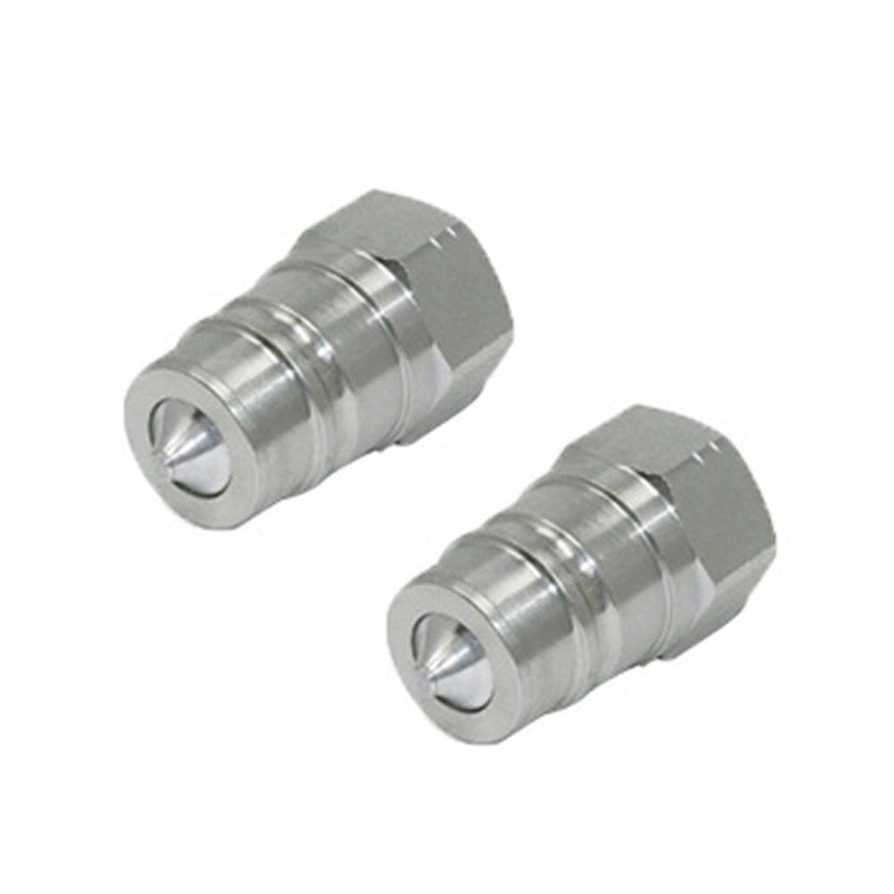2 Pairs 1/2in BSP Male & Female Hydraulic Poppet Quick Release Couplings Set Suitable For Tractor.