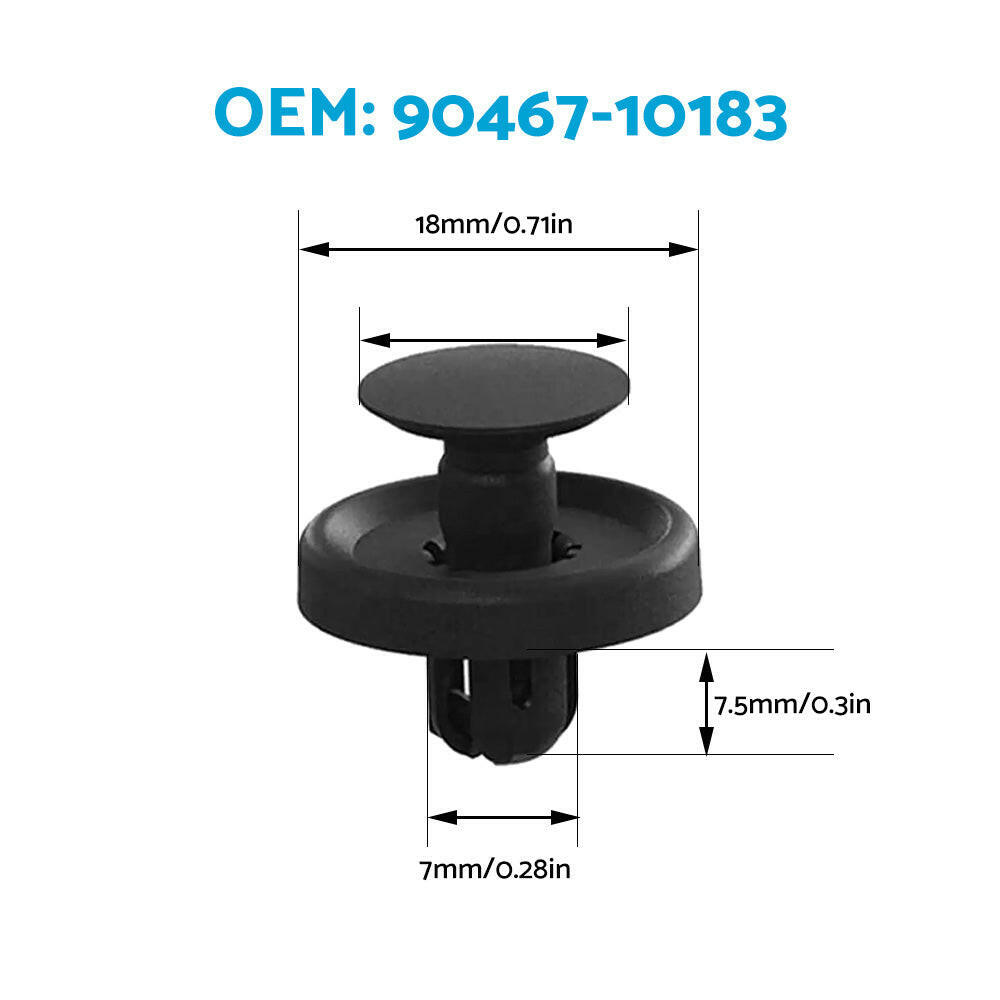 100PCS Panel Clip Lock Nut Splash Guard Push Rivet Suitable For Toyota Lexus.