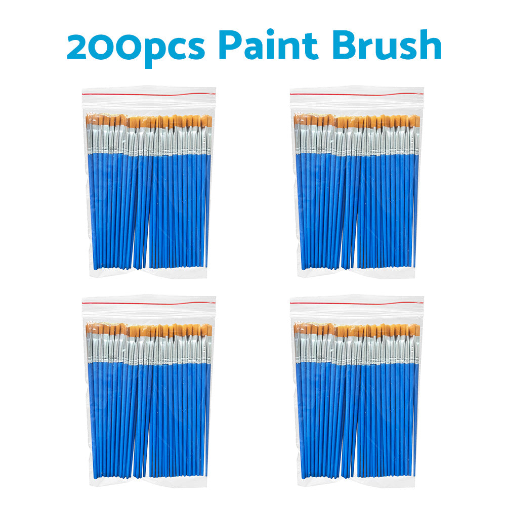 Flat Paint Brushes Set 50-200x Suitable for Detail Painting Craft Art