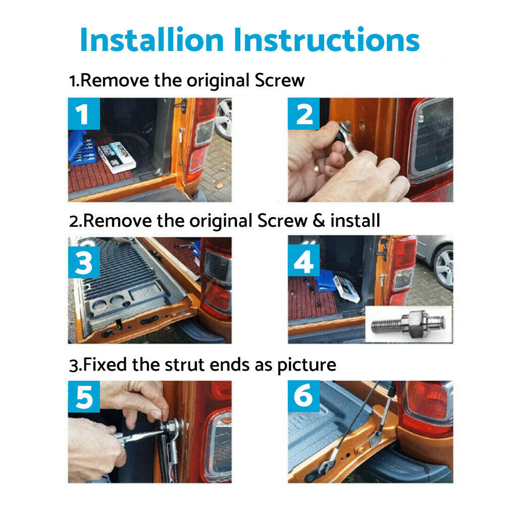 Tailgate Slow Down Strut Assist System Suitable For Holden Colorado RG Ute 2012-2019.