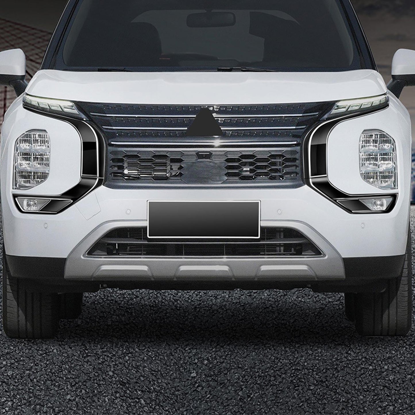 Front Grill Molding Trim Protector Cover Suitable For Mitsubishi Outlander 2022-2024