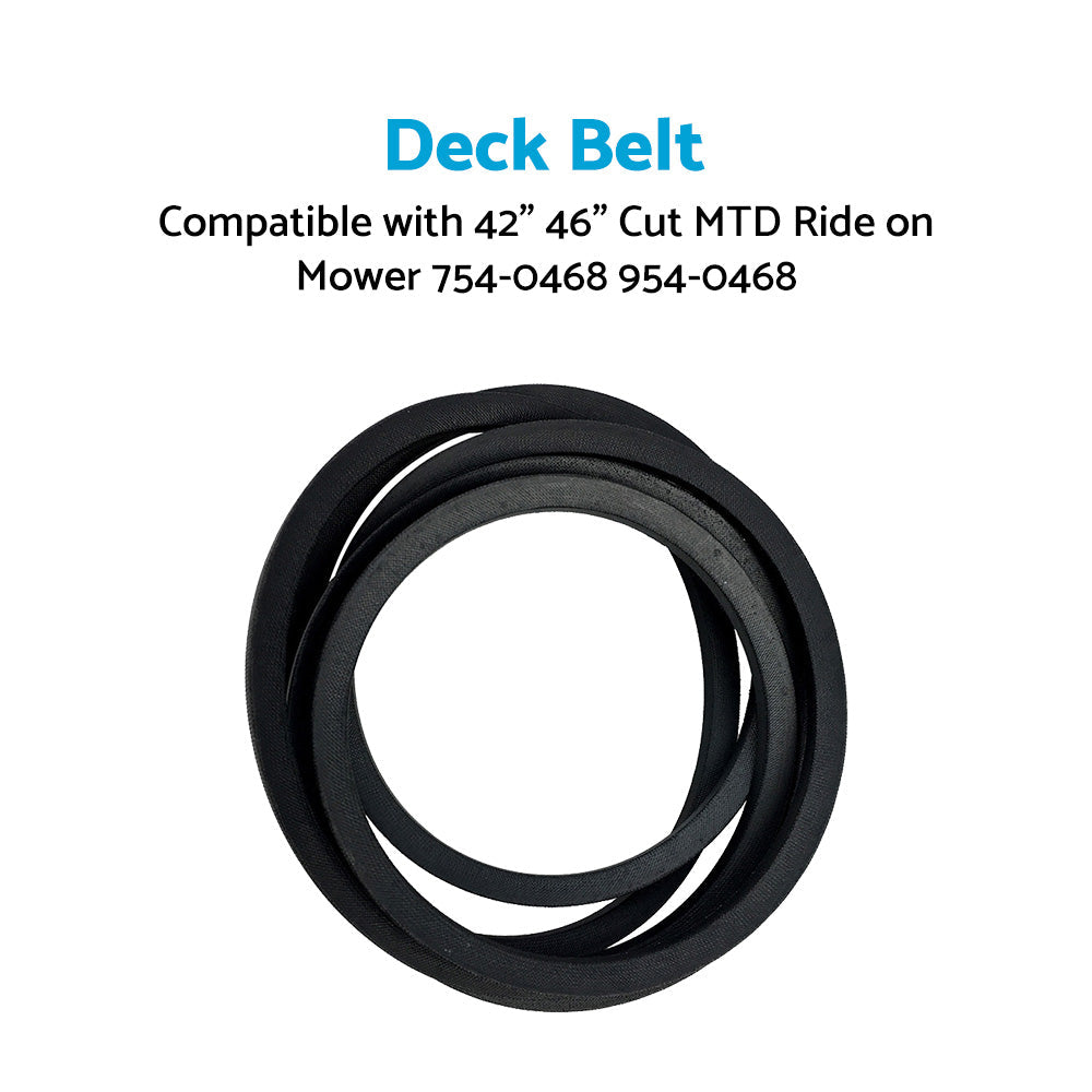Drive Belt Suitable For Selected 42 inch 46 inch Cut MTD Ride on Mower 754-0468 954-0468.