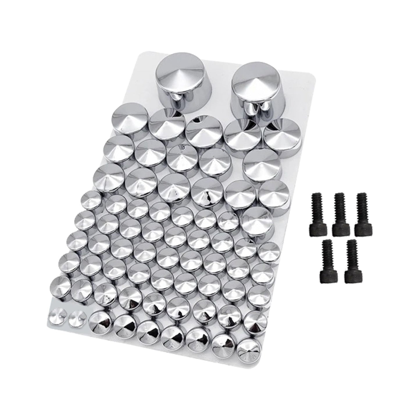 Chrome Bolt Topper Cover Caps Suitable For Harley Twin Cam Softail 2007-2013.