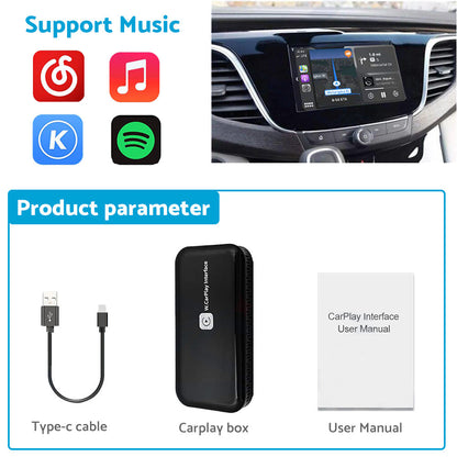 Smart 5G Wifi Carplay Dongle Wired to Wireless Car play USB Adapter Mirror link.