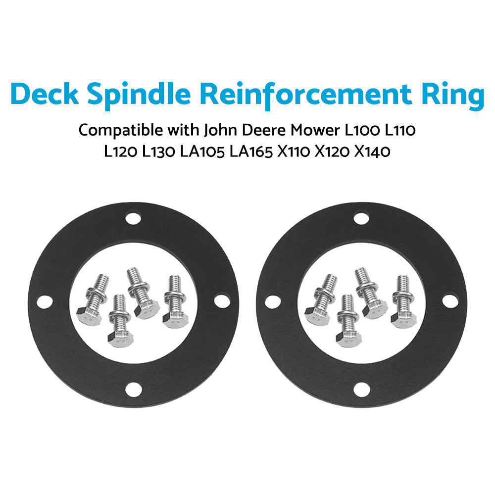 2x Deck Spindle Reinforcement Ring Suitable For John Deere Mower L100 L110 L120.