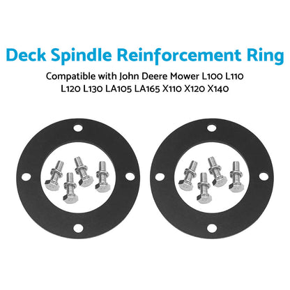 2x Deck Spindle Reinforcement Ring Suitable For John Deere Mower L100 L110 L120.