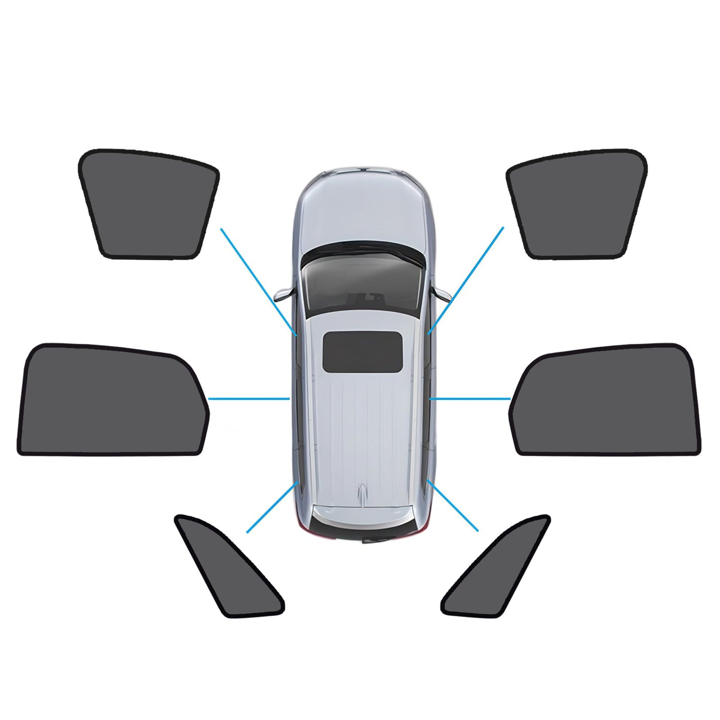 Magnetic Mesh Sun Blind Shades Suitable for Audi Q3 2019-2025