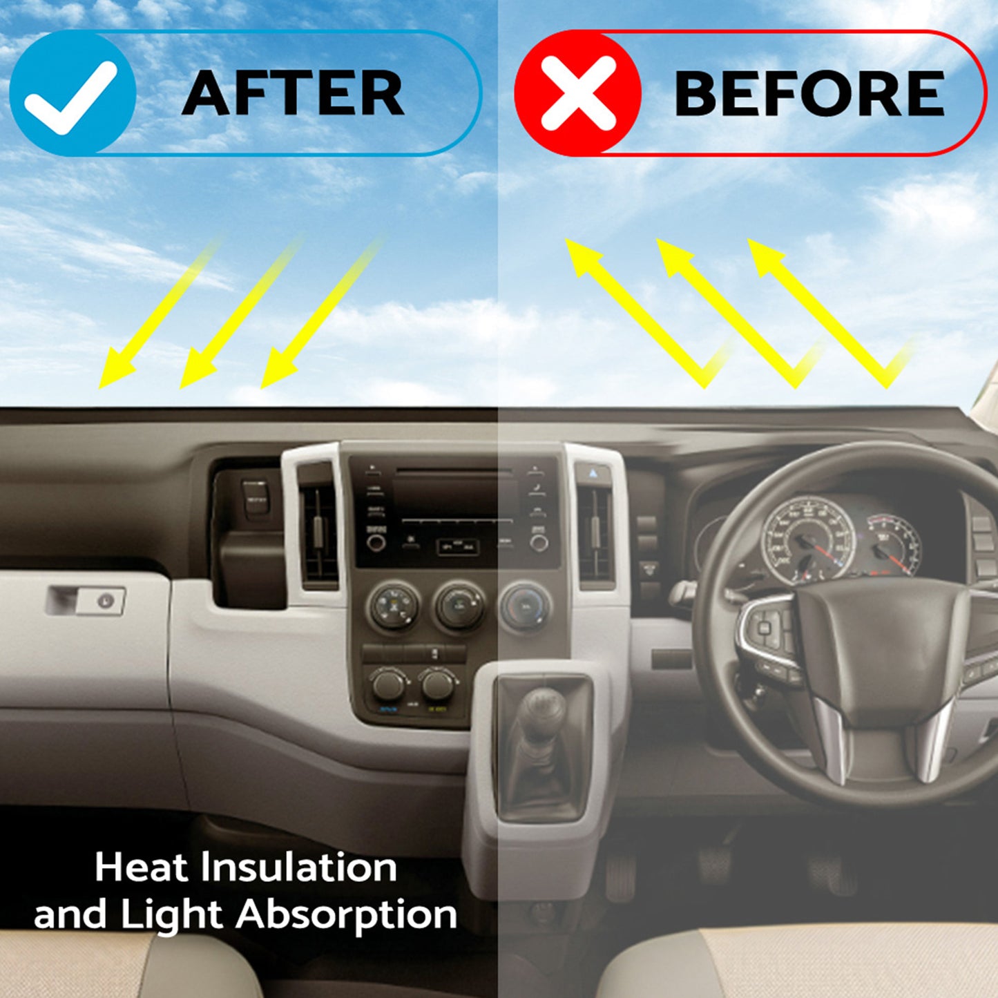 Non-Slip Dash Mat Dashboard Cover Black Suitable For Subaru Crosstrek 2023-2024