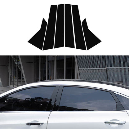 6x Black Pillar Post Cover Trims Suitable For Honda Civic 2022