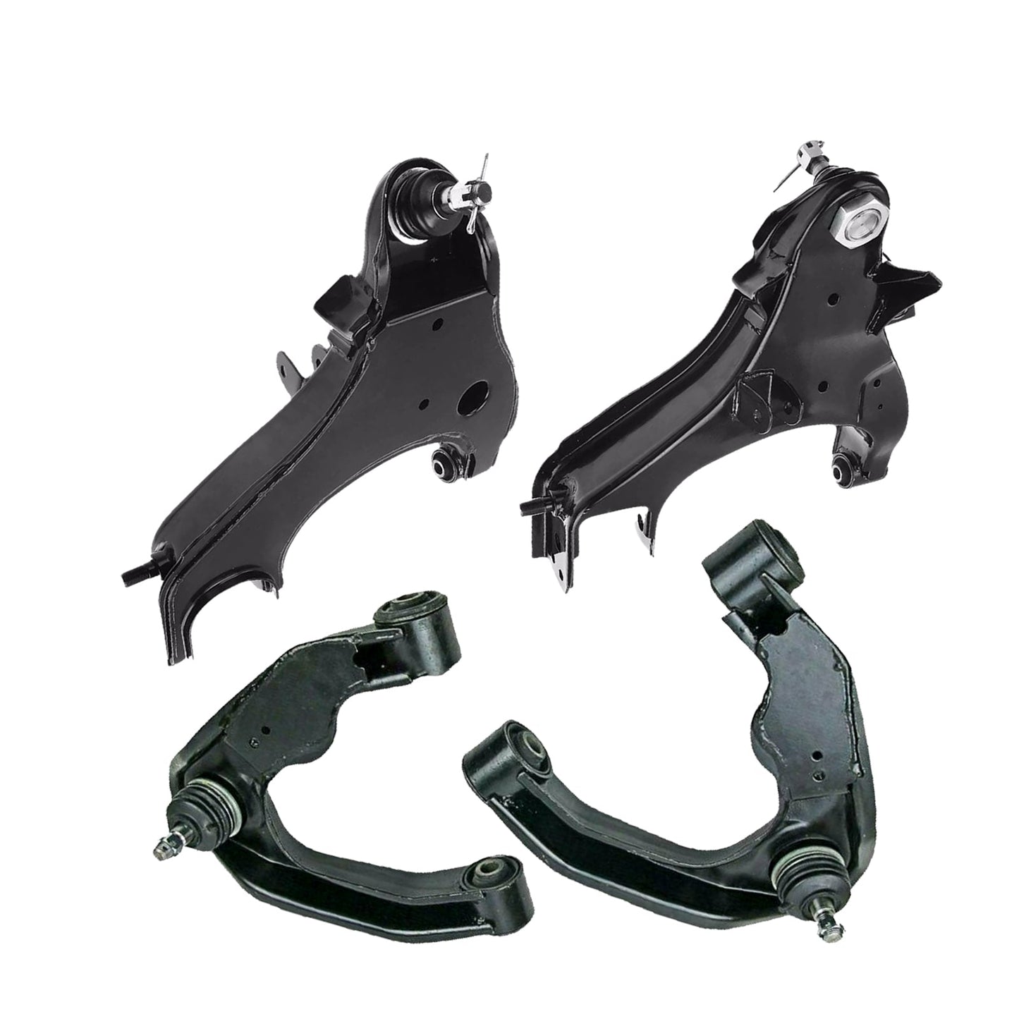 Front Upper & Lower Control Arms 2x Suitable For Nissan Navara D22 4WD 1997-2015