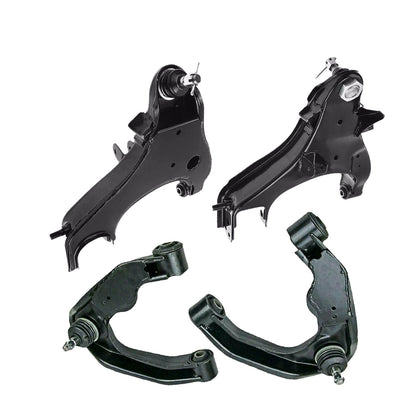 Front Upper & Lower Control Arms 2x Suitable For Nissan Navara D22 4WD 1997-2015