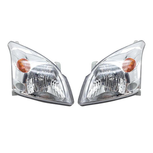 Chrome Headlight Pair Suitable For Toyota Landcruiser Prado 120 Series 2002-2009