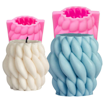 2PCS Candle Mold 3D Silicone Resin Candle Mould Epoxy Casting Mould DIY Craft.