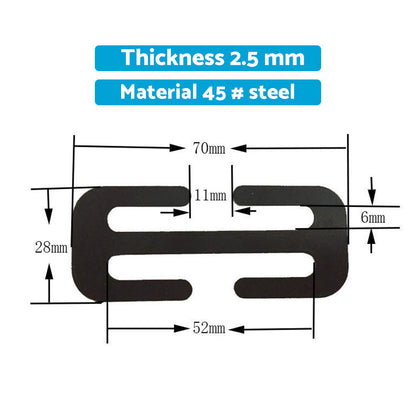 2x Locking Clip Metal Automotive Type Car Safety Seat Belt Steel Adjuster.